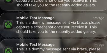 Xbox Braze test message